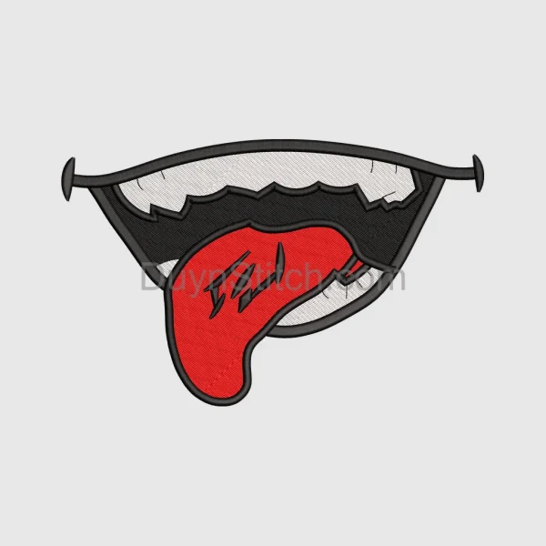 Cartoon Mouth with Tongue Patch