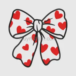 Heart Pattern Bow Tie