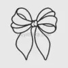 Elegant Monochromatic Bow Embroidery