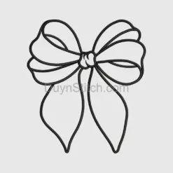 Elegant Monochromatic Bow Embroidery