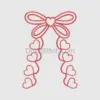 Heart Ribbon Bow Embroidery