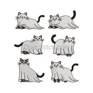 Ghostly Cat Embroidery Set