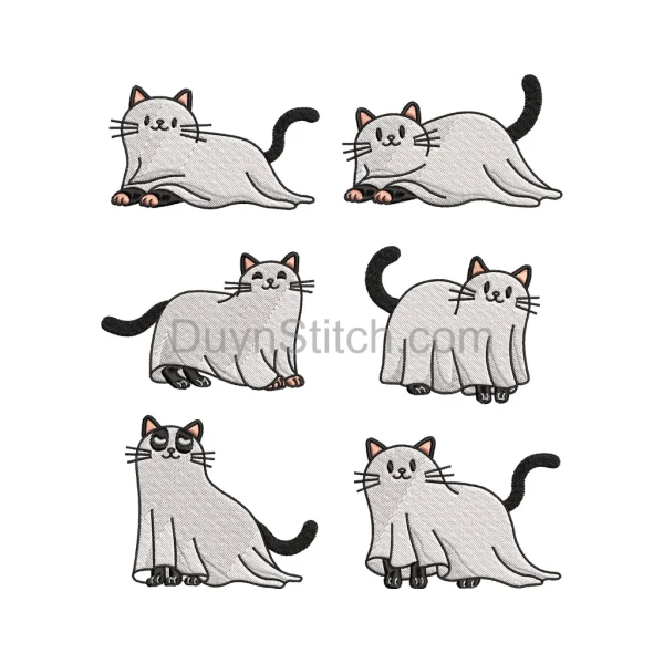 Ghostly Cat Embroidery Set