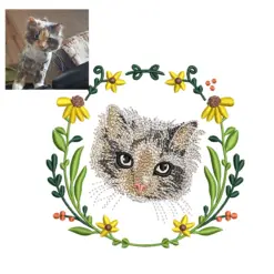 Custom cat embroidery designs