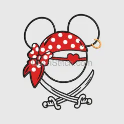 Minnie Mouse Pirate Embroidery