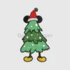 Mickey-Inspired Christmas Tree Embroidery
