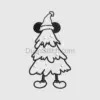 Festive Christmas Tree with Character Ears