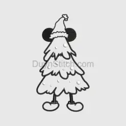 Festive Christmas Tree with Character Ears