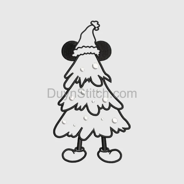 Festive Christmas Tree with Character Ears