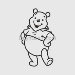 Playful Bear Character Embroidery
