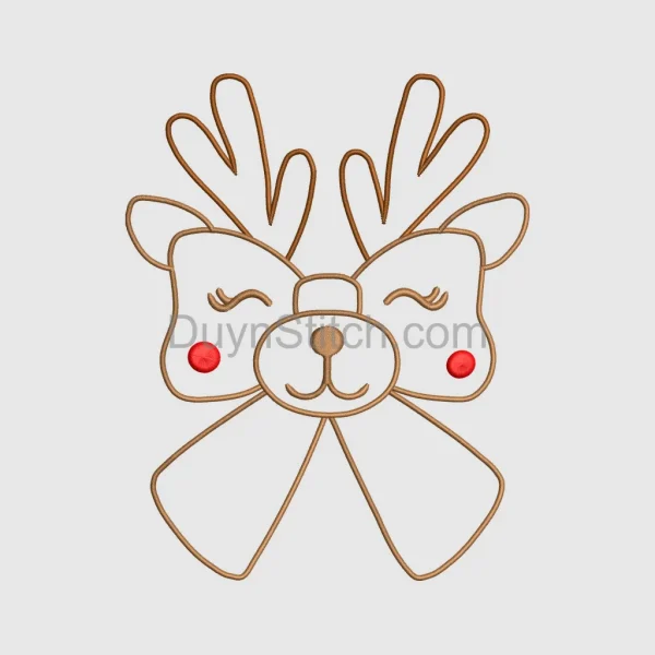 Festive Reindeer  Embroidery