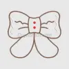 Gingerbread Themed Bow Embroidery