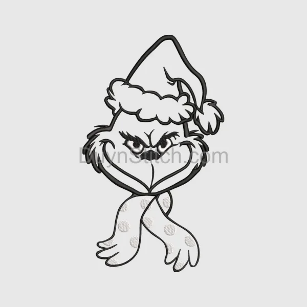 Grinch-Inspired Christmas Embroidery