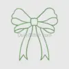 Green Decorative Bow Outline