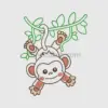 Cute Embroidered Monkey Embroidery