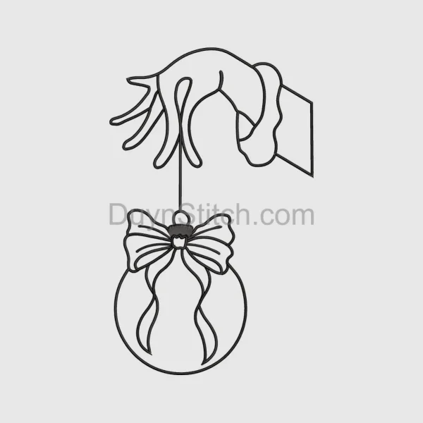 Elegant Hand Holding Christmas Ornament