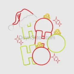 Ho Ho Ho Christmas Embroidery