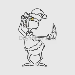 Grinch in Santa Outfit Artwork