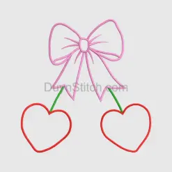 Heart-Shaped Cherries with Bow