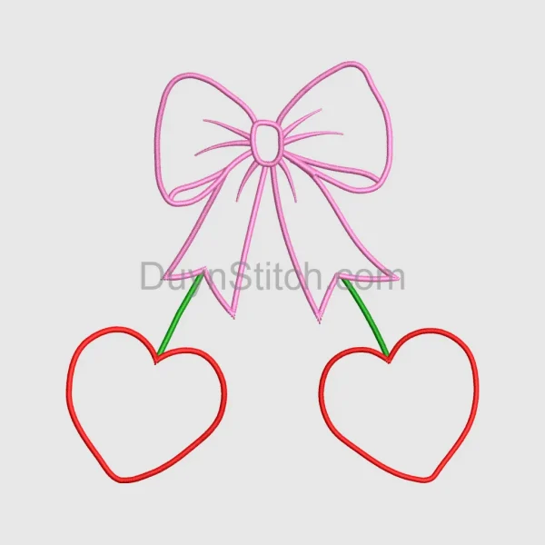 Heart-Shaped Cherries with Bow