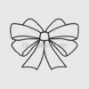 Elegant Black Embroidered Bow Embroidery
