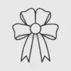 Minimalist Wireframe Bow Embroidery