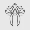 Minimalist Bow Line Art