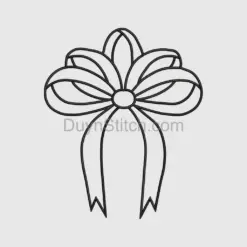 Minimalist Bow Line Art