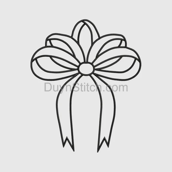 Minimalist Bow Line Art
