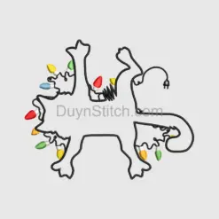 Cat with Christmas Lights