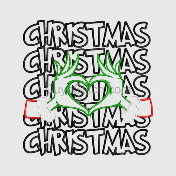 Grinch-Inspired Christmas Embroidery