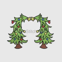 Embroidered Christmas Tree Embroidery