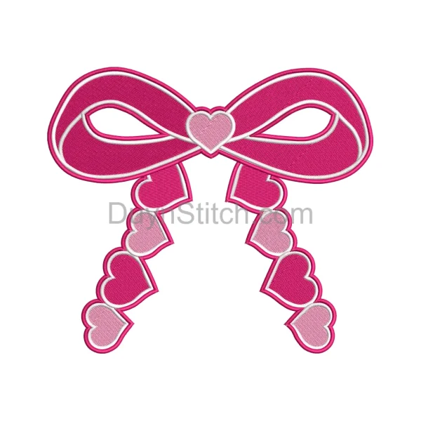 Heart Bow Embroidery