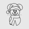 Embroidered Snowman with Santa Hat