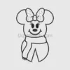 Embroidered Character with Polka Dot Bow