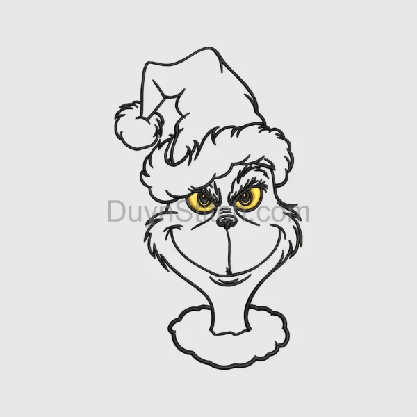Grinch Embroidered Outline Embroidery