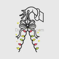 Festive Christmas Lights and Bow