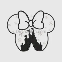 Minnie Mouse Winter Castle Embroidery
