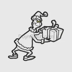 Grinch Holding Christmas Gift