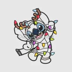 Stitch Christmas Lights Embroidery