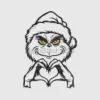 Grinch Heart Embroidery