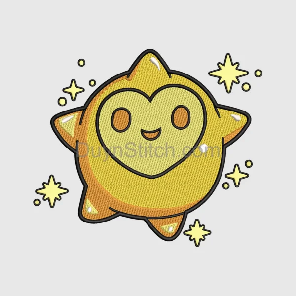 Smiling Star Character Embroidery