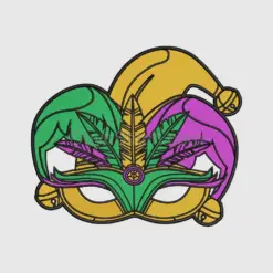 Mardi Gras Mask with Jester Hat
