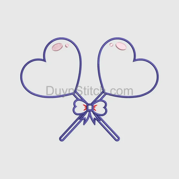 Heart-shaped Balloon Embroidery