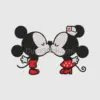 Mickey and Minnie Kiss Fabric Embroidery