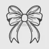 Elegant Black Bow Embroidery