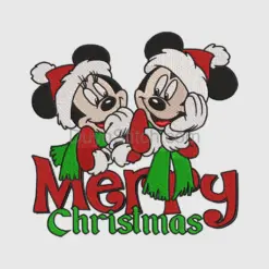 Mickey and Minnie Christmas Embroidery