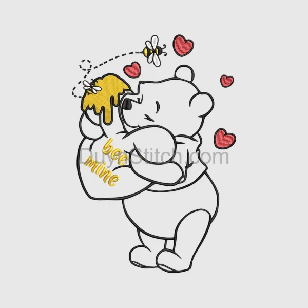 Bee Mine Bear Embroidery