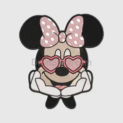 Minnie Mouse with Heart Sunglasses