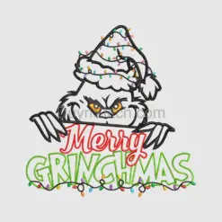 Grinch christmas applique